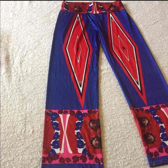 Boho Flowy Silk Pants - Picture 2 of 2